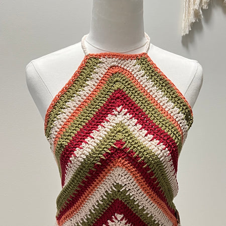 Pura Vida Crochet Halter Top