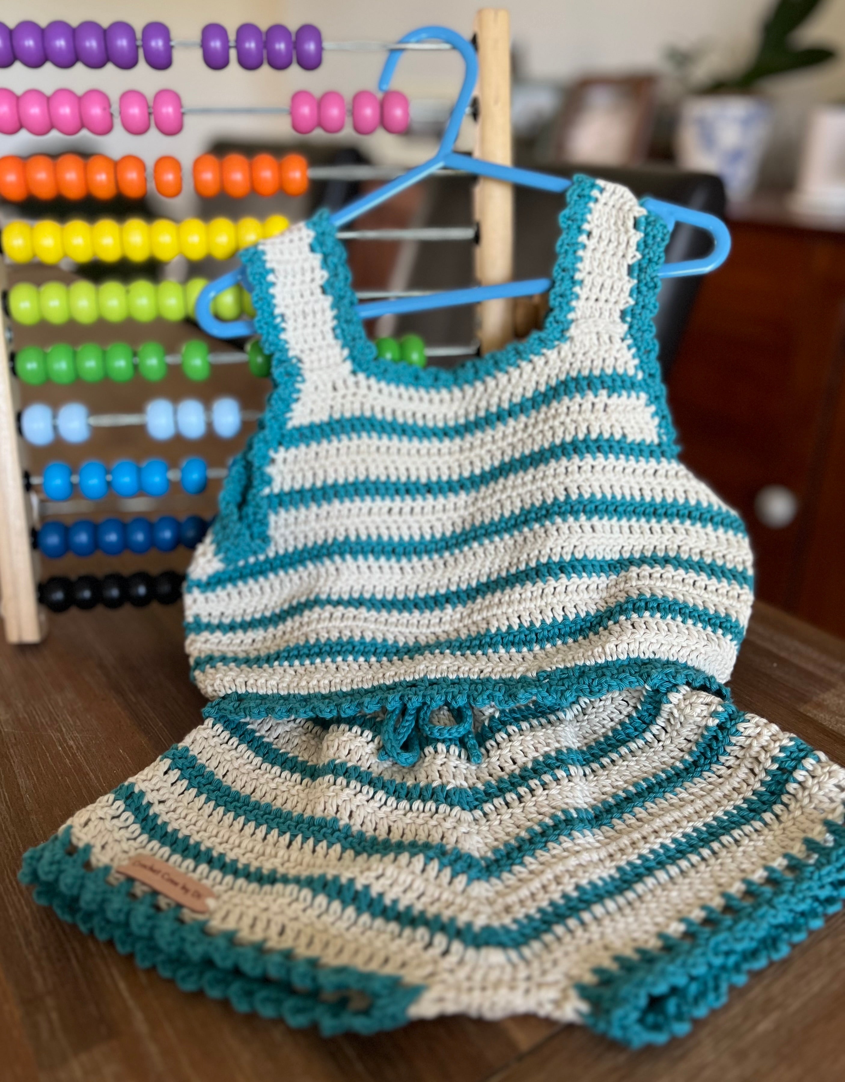 Girl’s Crochet Summer Shorts and Top Set