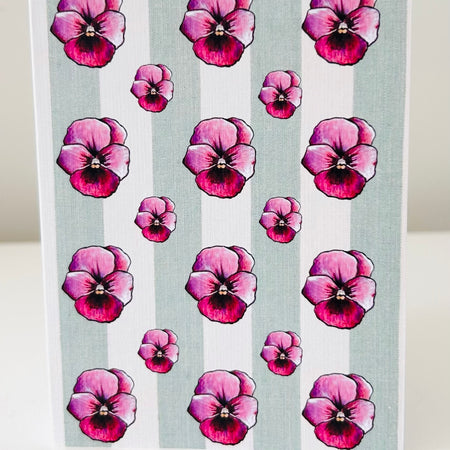 Greeting Card - Viola Sage Stripe