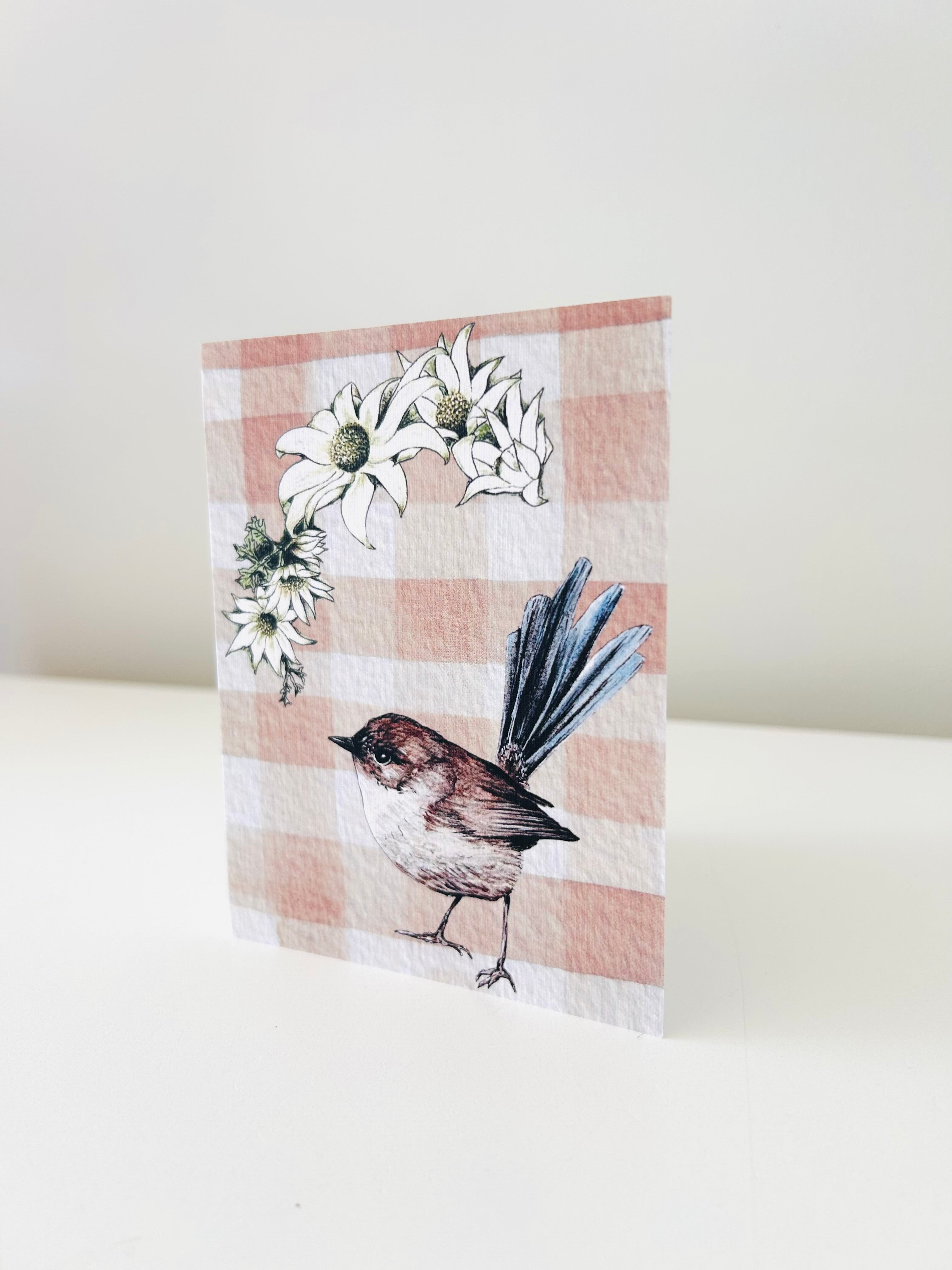 Greeting Card - Wren & Flannel Flower