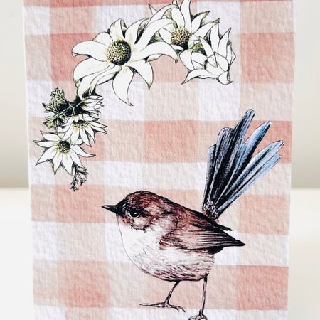 Greeting Card - Wren & Flannel Flower
