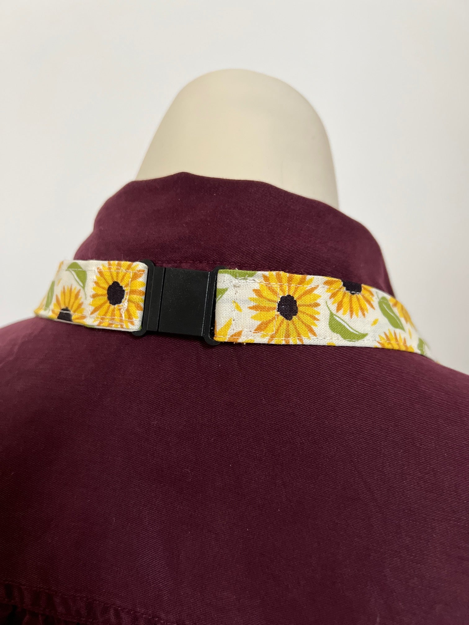 Fabric Lanyard - with quick-release safety clasp - Sunflowers