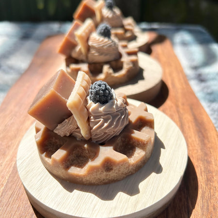 Handmade Chocolate Waffle Soap | Unique Dessert Gift | Artisan Skincare | Vegan