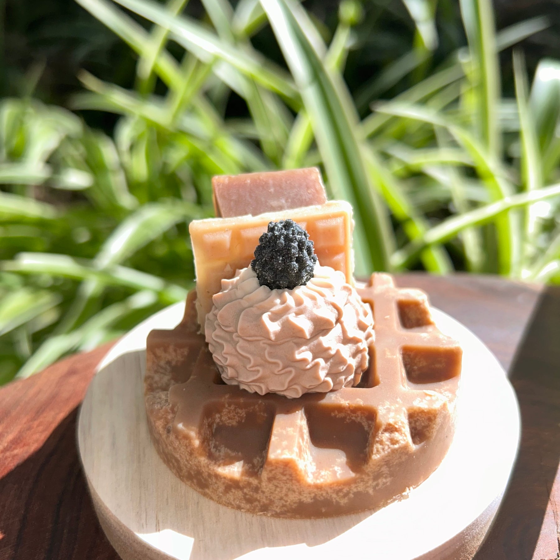 Handmade Chocolate Waffle Soap | Unique Dessert Gift | Artisan Skincare | Vegan