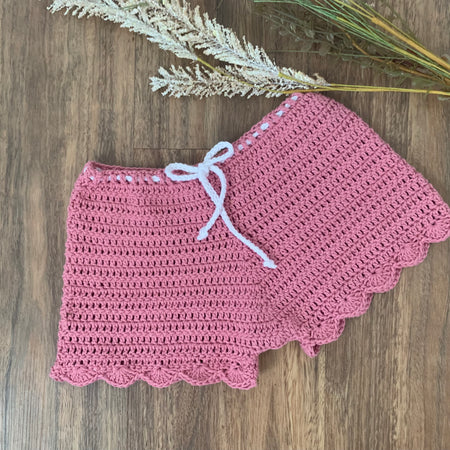 Girls crocheted cotton shorts