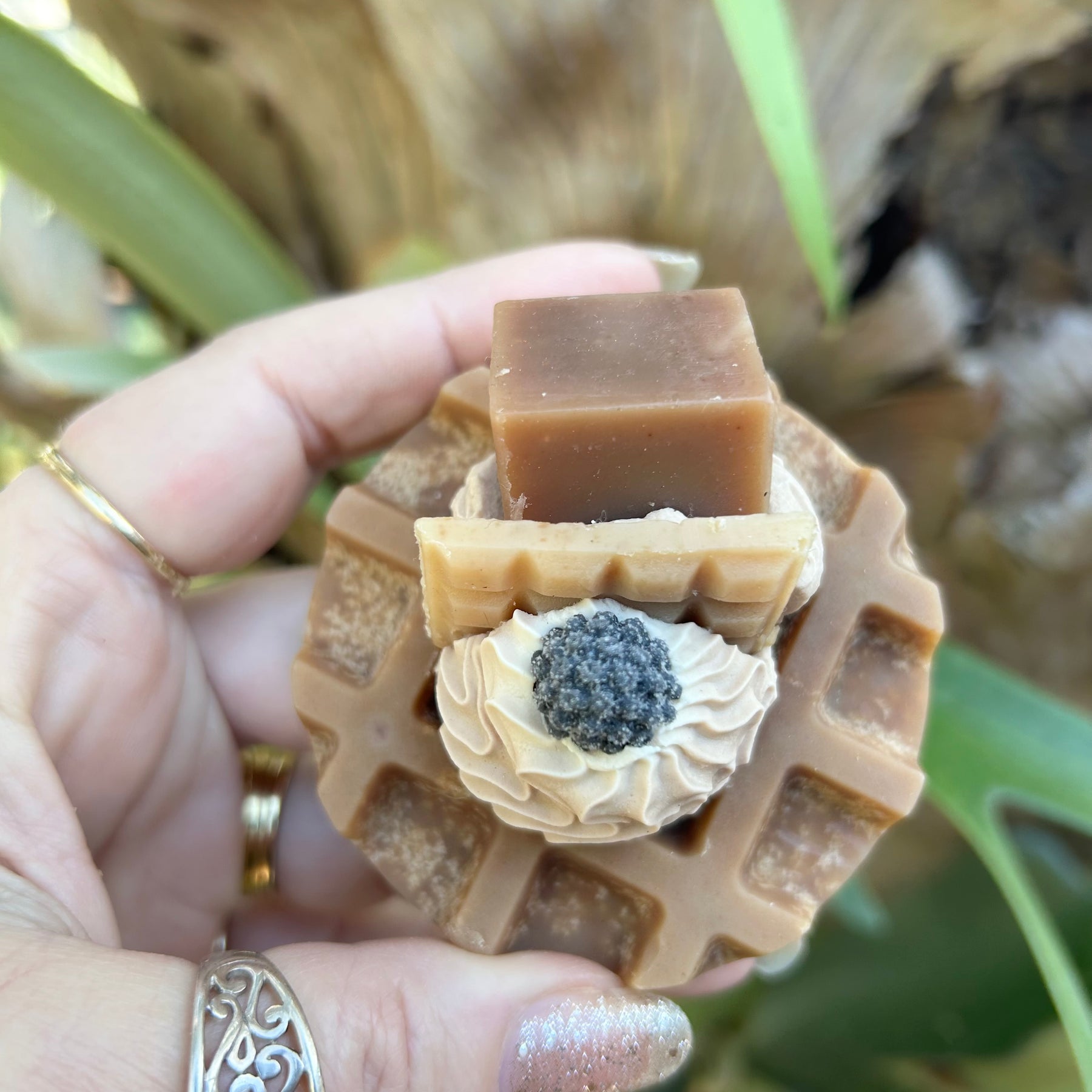 Handmade Chocolate Waffle Soap | Unique Dessert Gift | Artisan Skincare | Vegan
