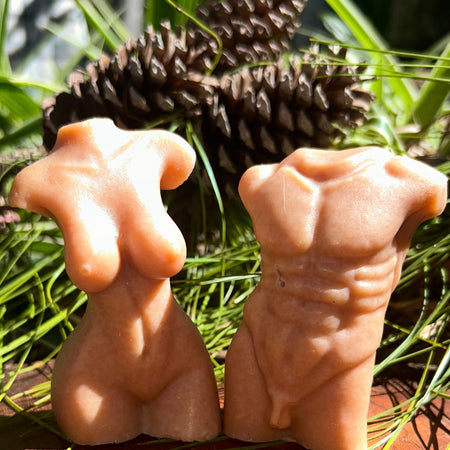 Handmade Pumpkin Spice Soap | Pair Of Soaps Gift | Torso Shape