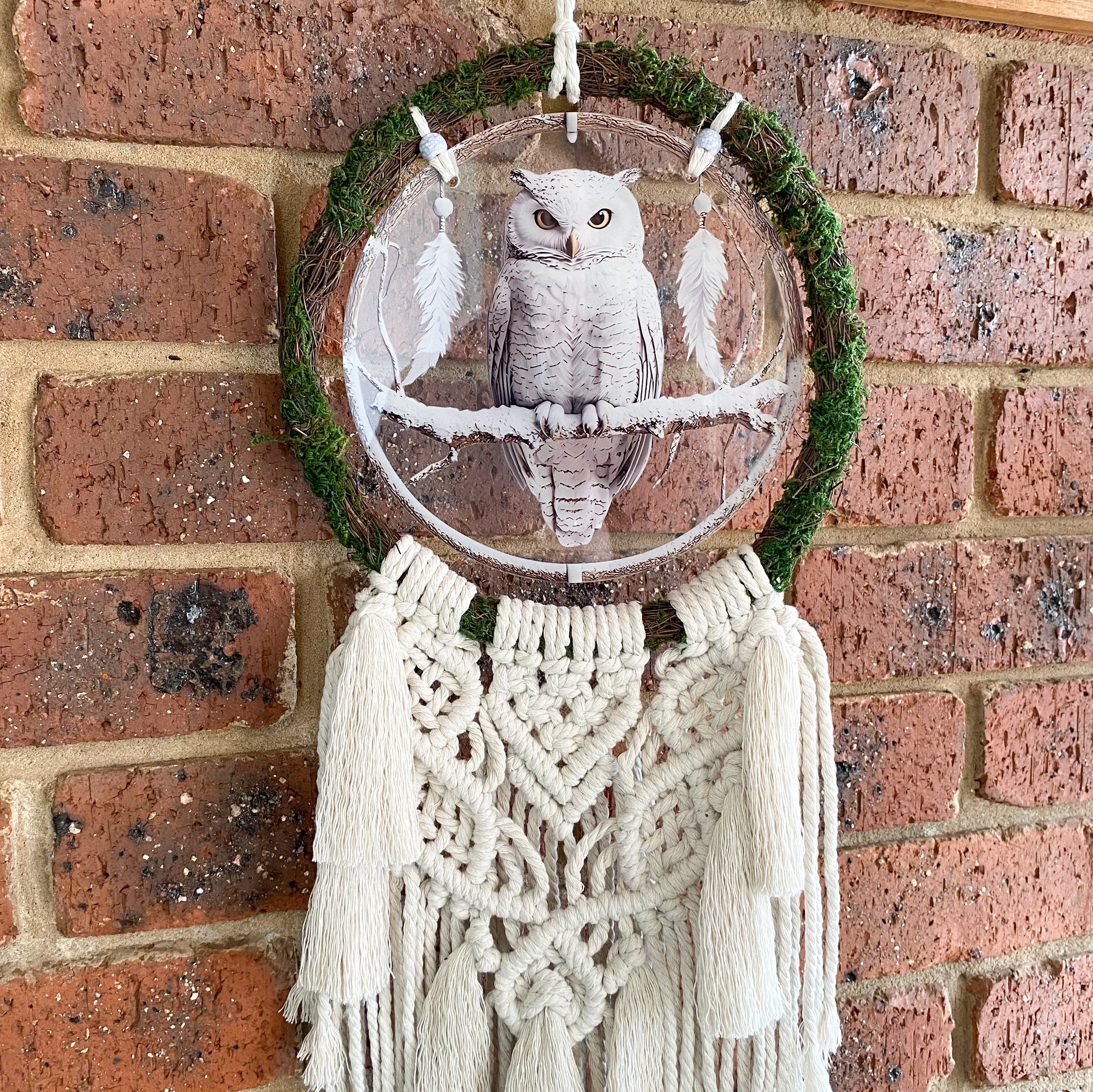 Macrame Owl Wreath Wall Hanging