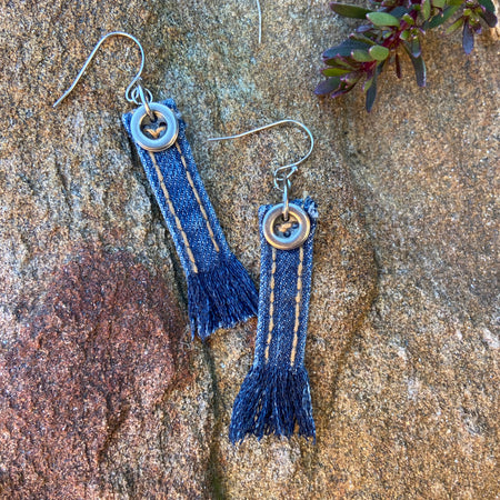 UPCYLED DENIM EARRINGS