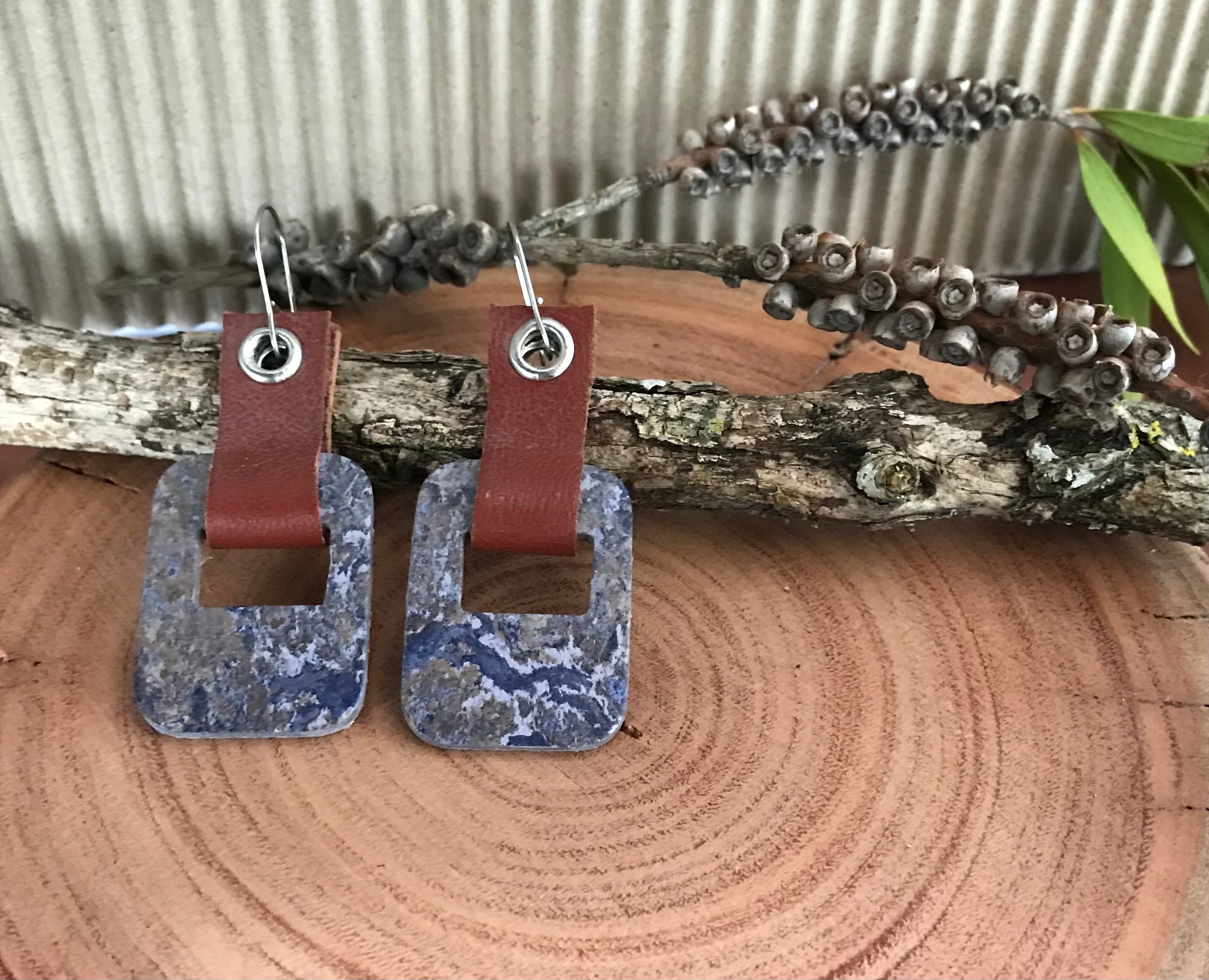 HANDMADE EARRINGS MADE WITH FLOORING
