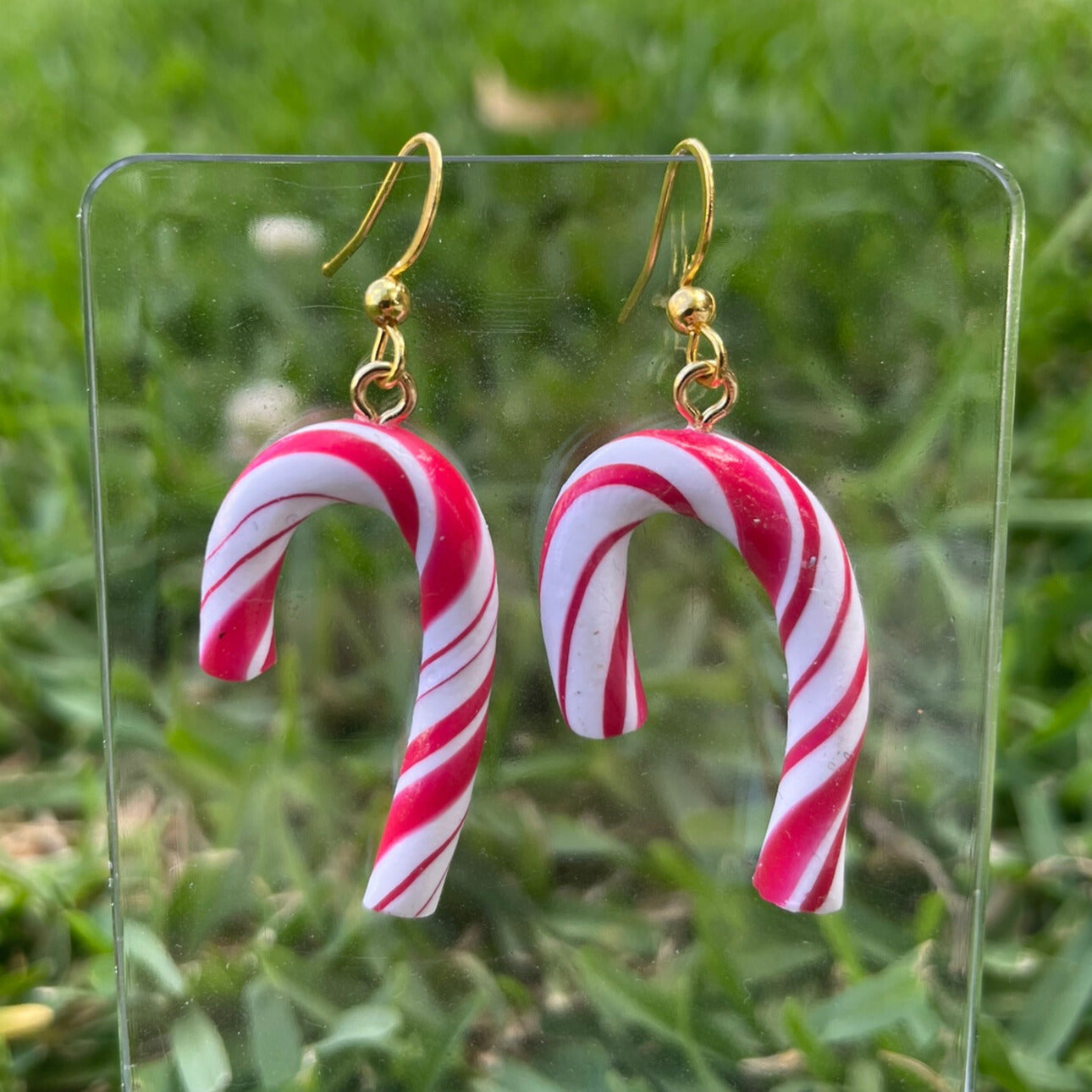 Candy Cane Christmas Earrings