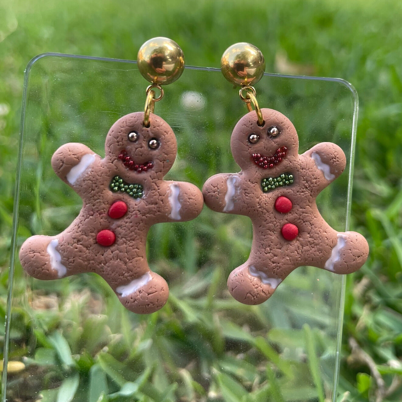 Gingerbread Christmas Earrings