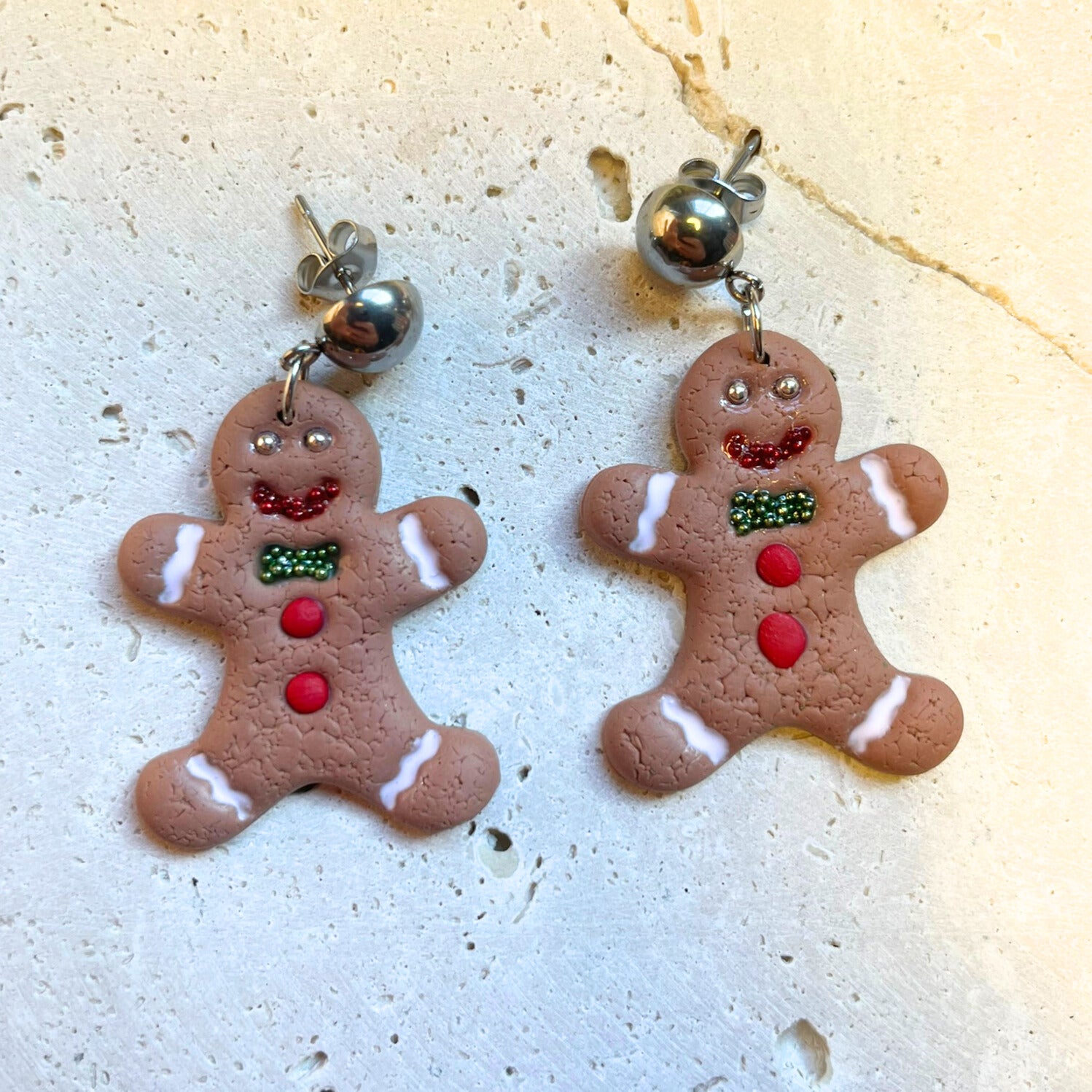 Gingerbread Christmas Earrings