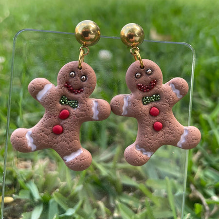 Gingerbread Christmas Earrings