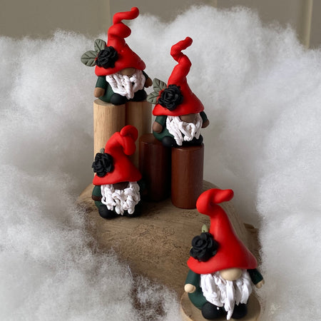 Single Adult Gnome – Handcrafted Ornament or Desk Friend