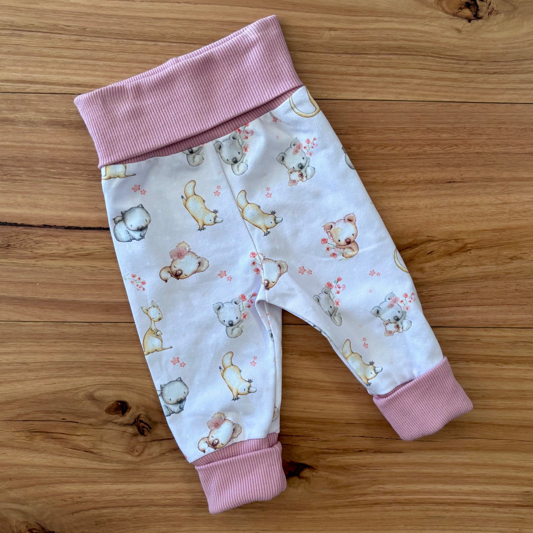 Baby Pants and Hat Set - Pink Koala Platypus