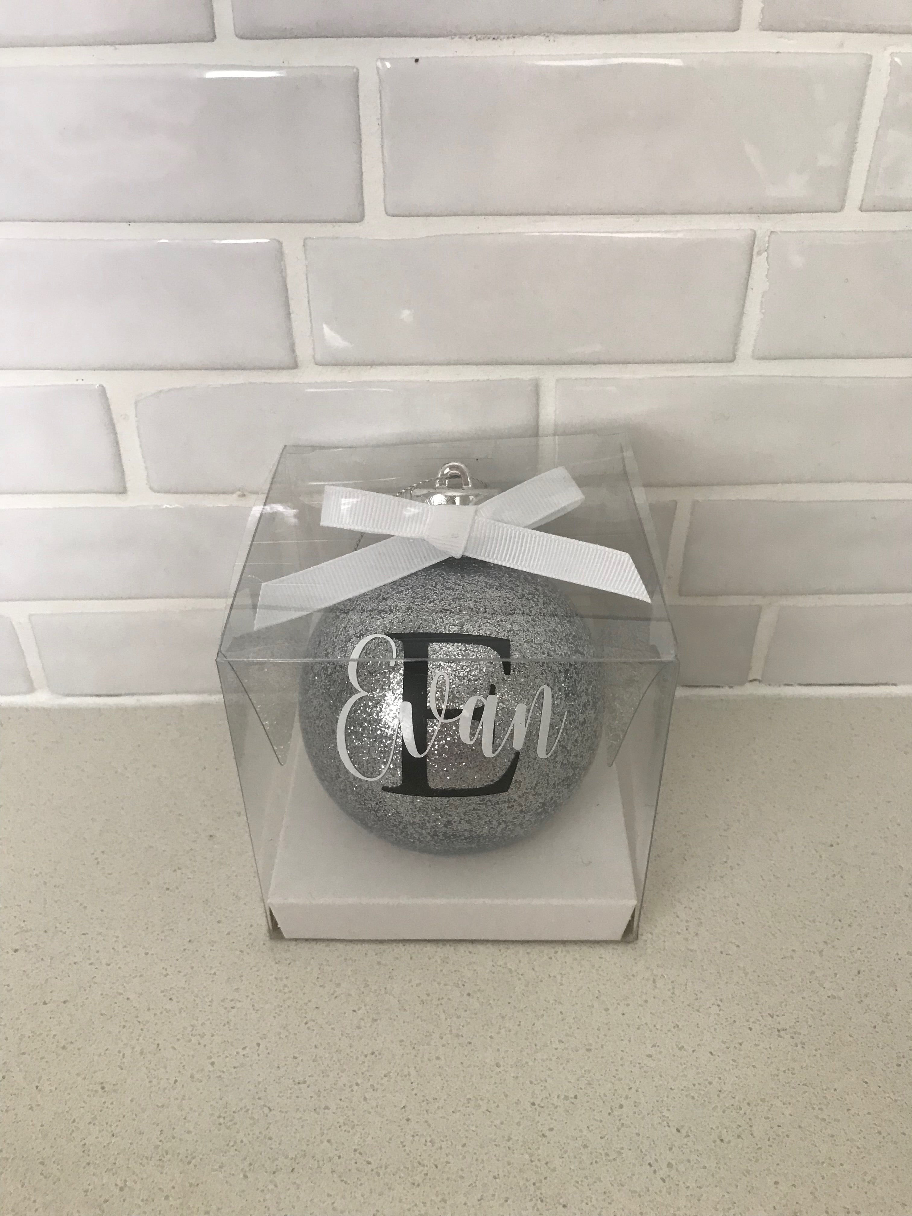 Personalised Christmas Glitter Baubles