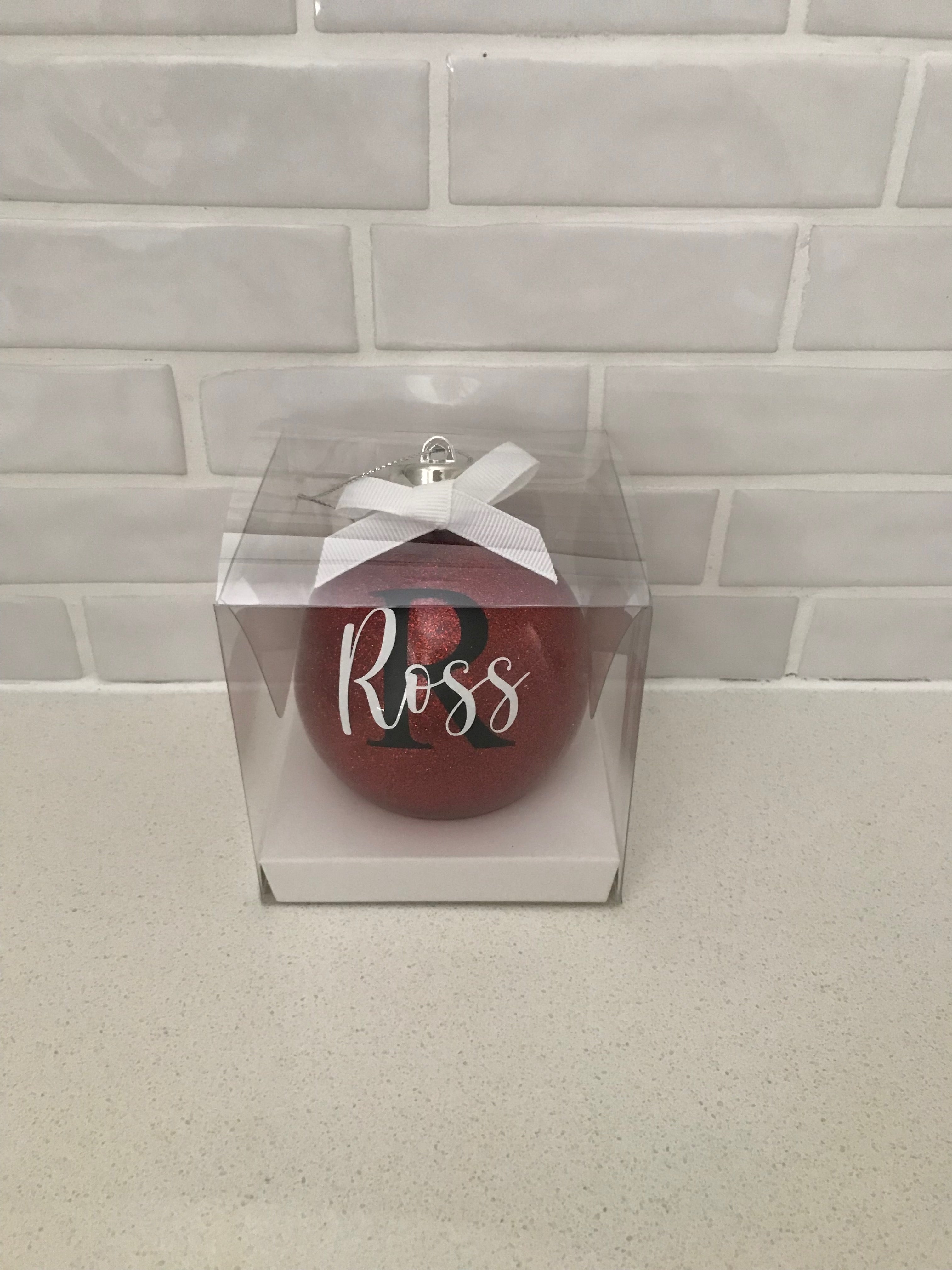 Personalised Christmas Glitter Baubles