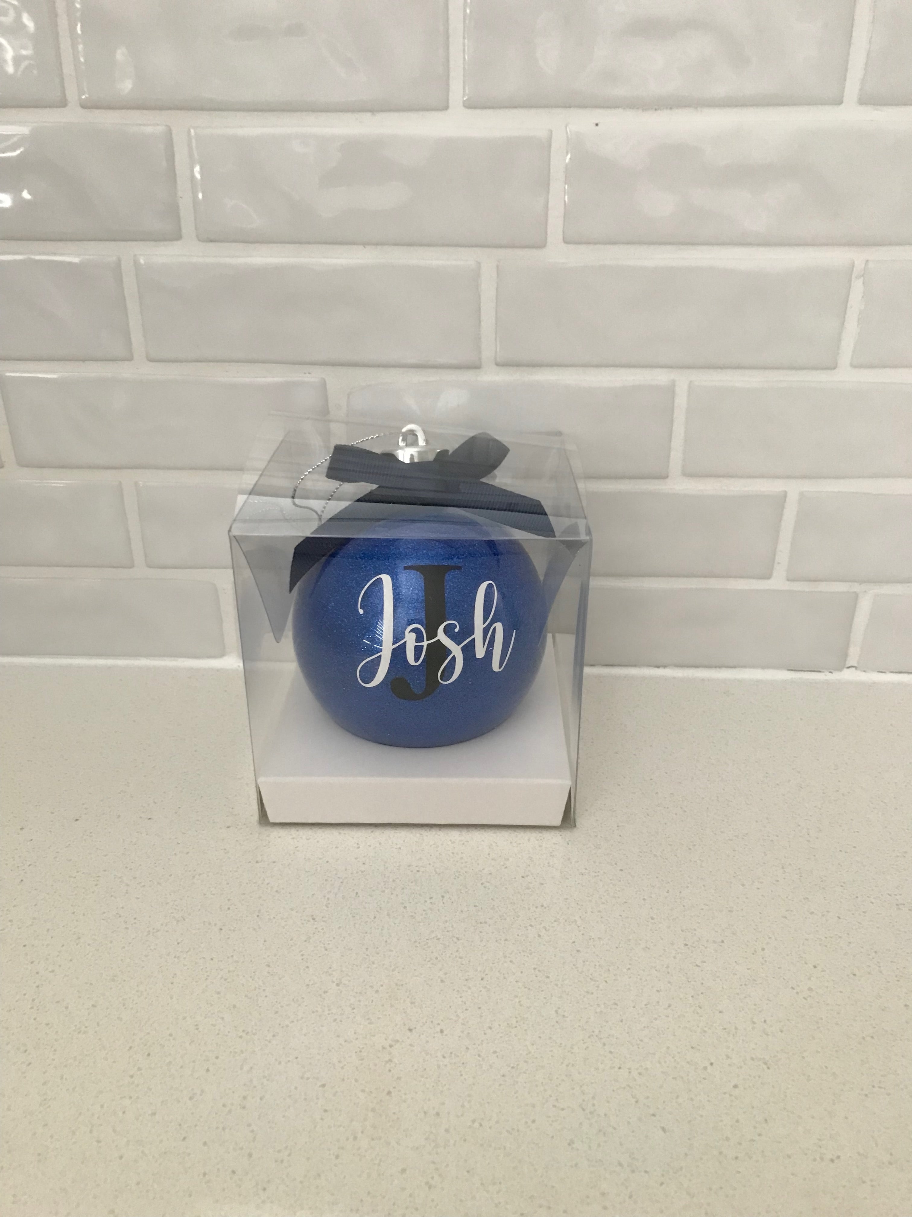 Personalised Christmas Glitter Baubles