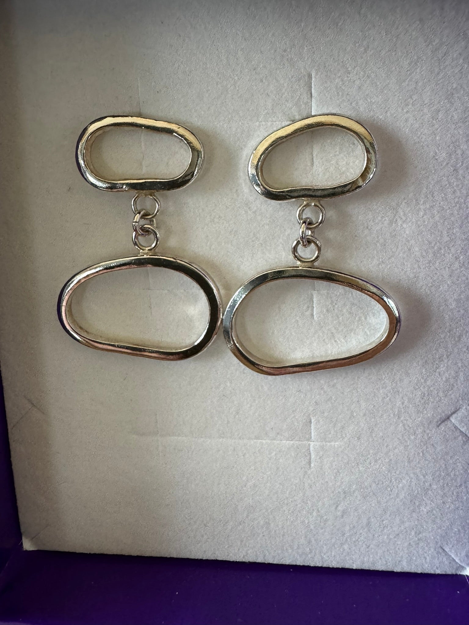 Organic Form Sterling Silver Dangle Earrings