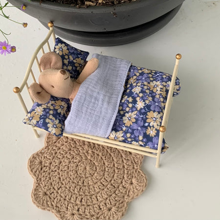 Maileg mouse bed cover set ,dollhouse bedding set