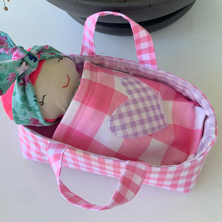 Doll and carry basket play set