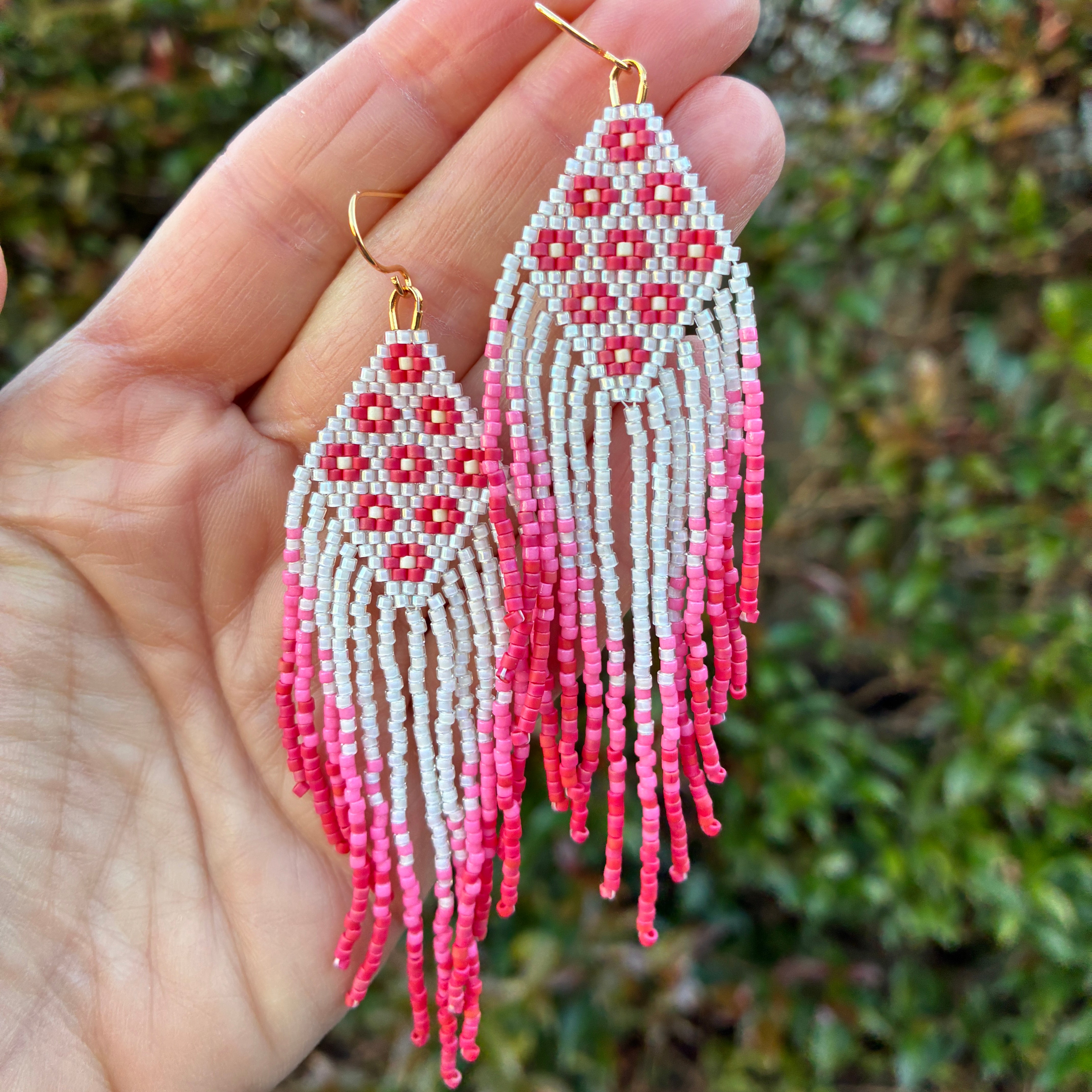Beaded fringe earrings - Poppie Fringe
