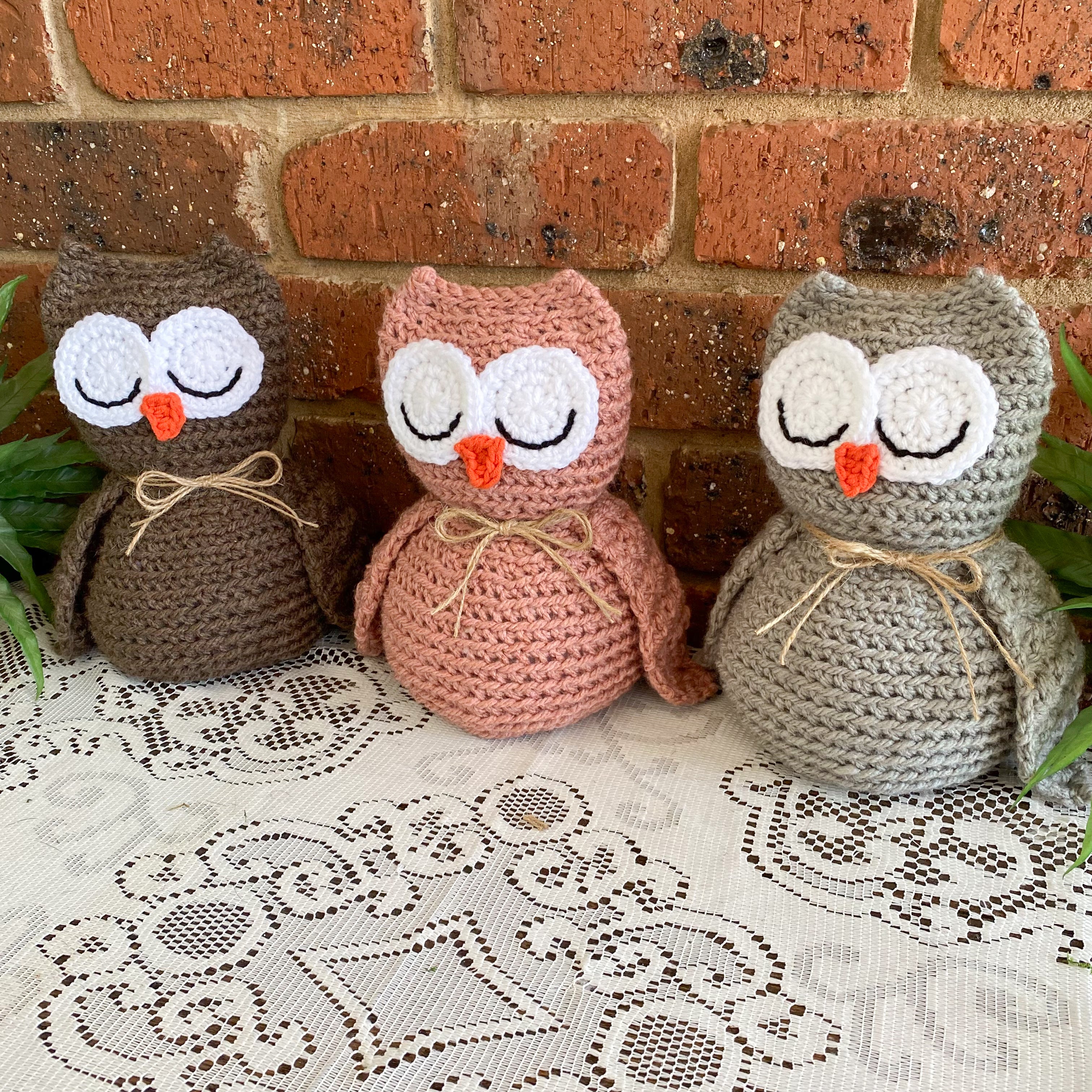 Crochet Woodland Owls