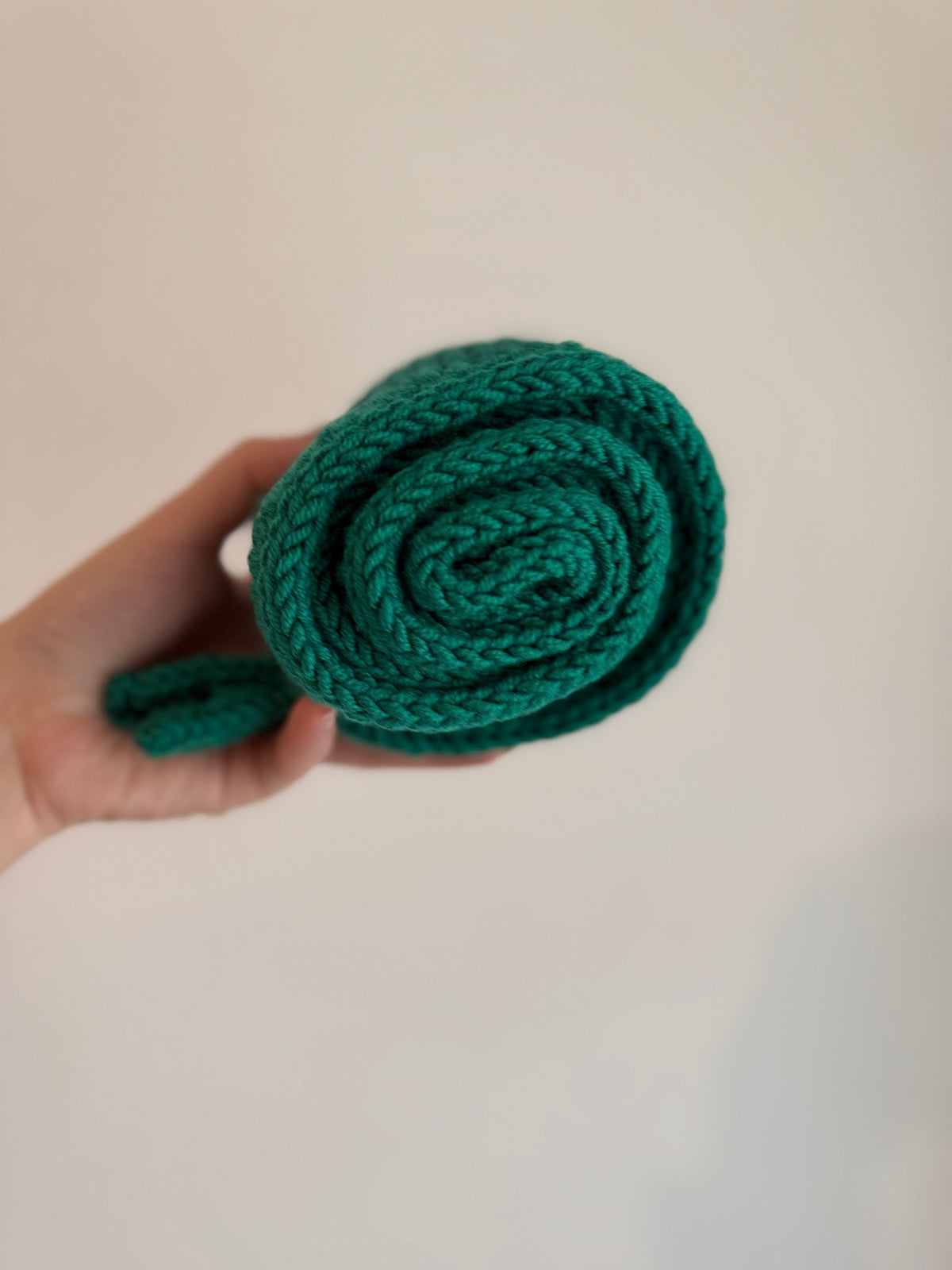Hand knit sophie scarf in aquamarine green