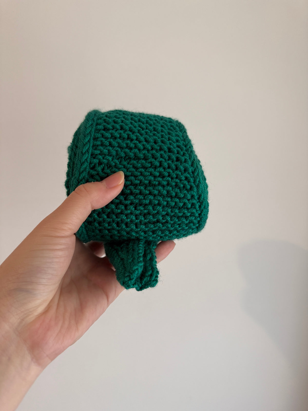 Hand knit sophie scarf in aquamarine green