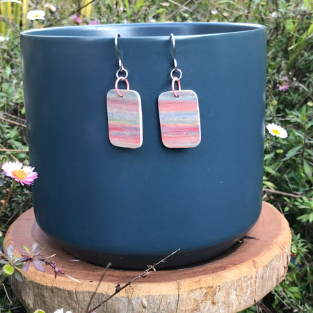 Upcycled Flooring Earrings