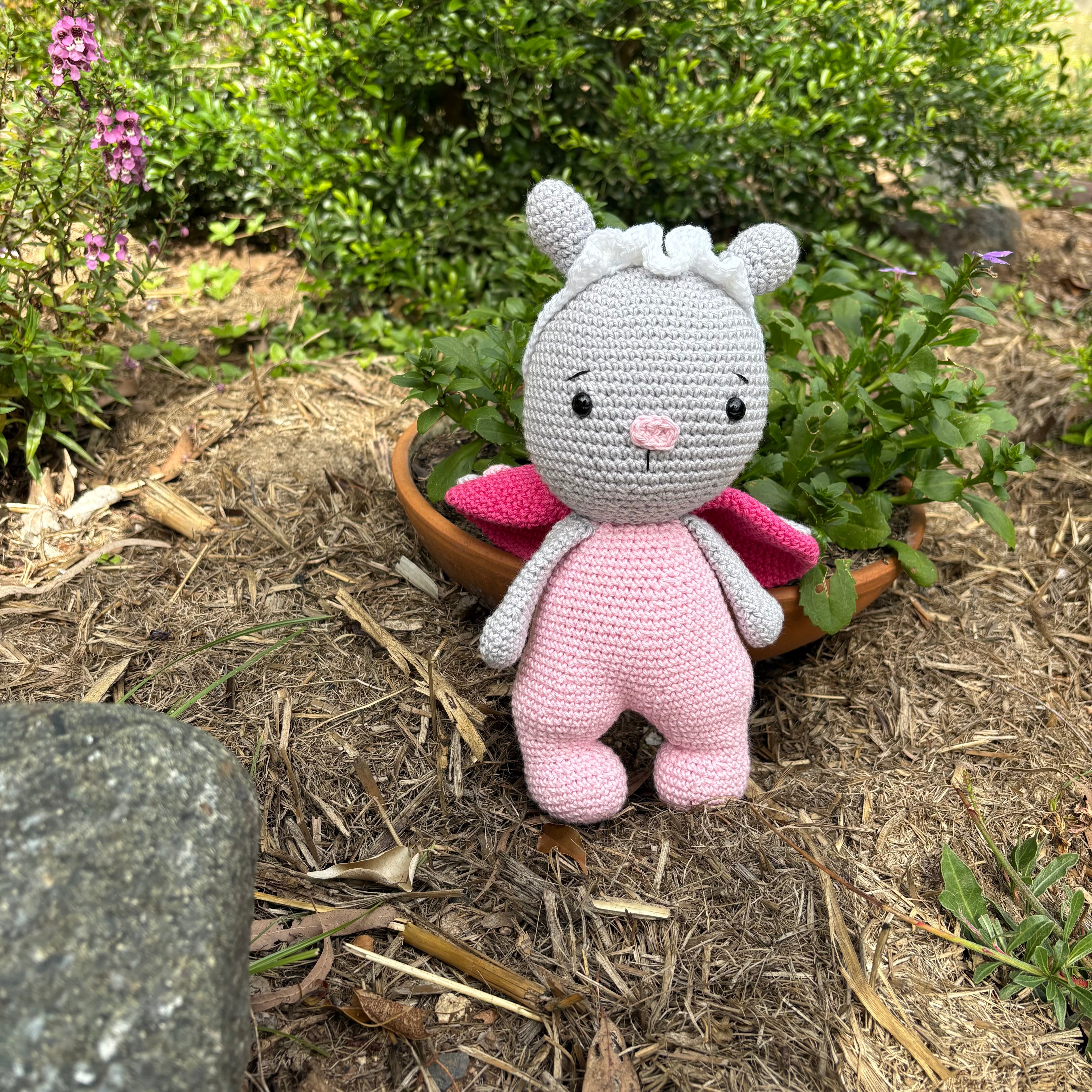 Crochet bee and ladybird