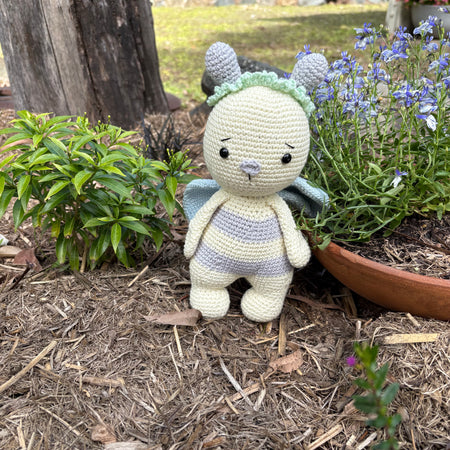 Crochet bee and ladybird