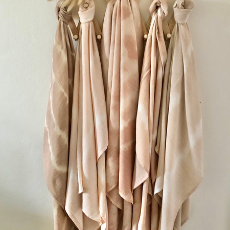 'BABY SWADDLES - HEMP & HAND DYED'