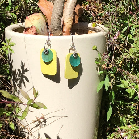 Upcyled Flooring Earrings