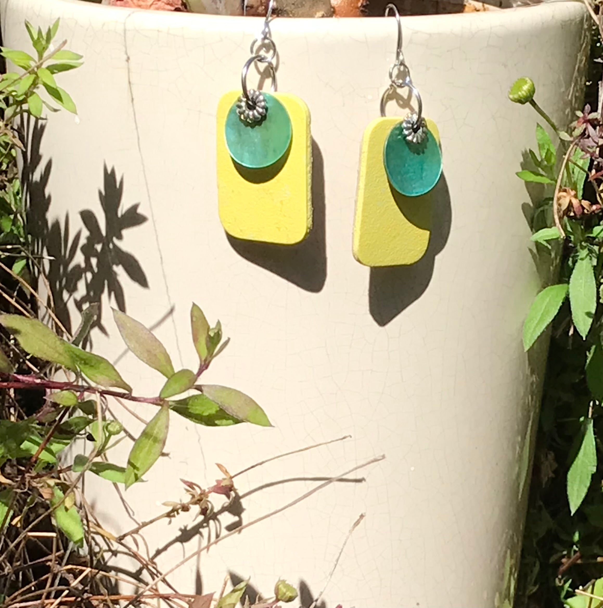 Upcyled Flooring Earrings