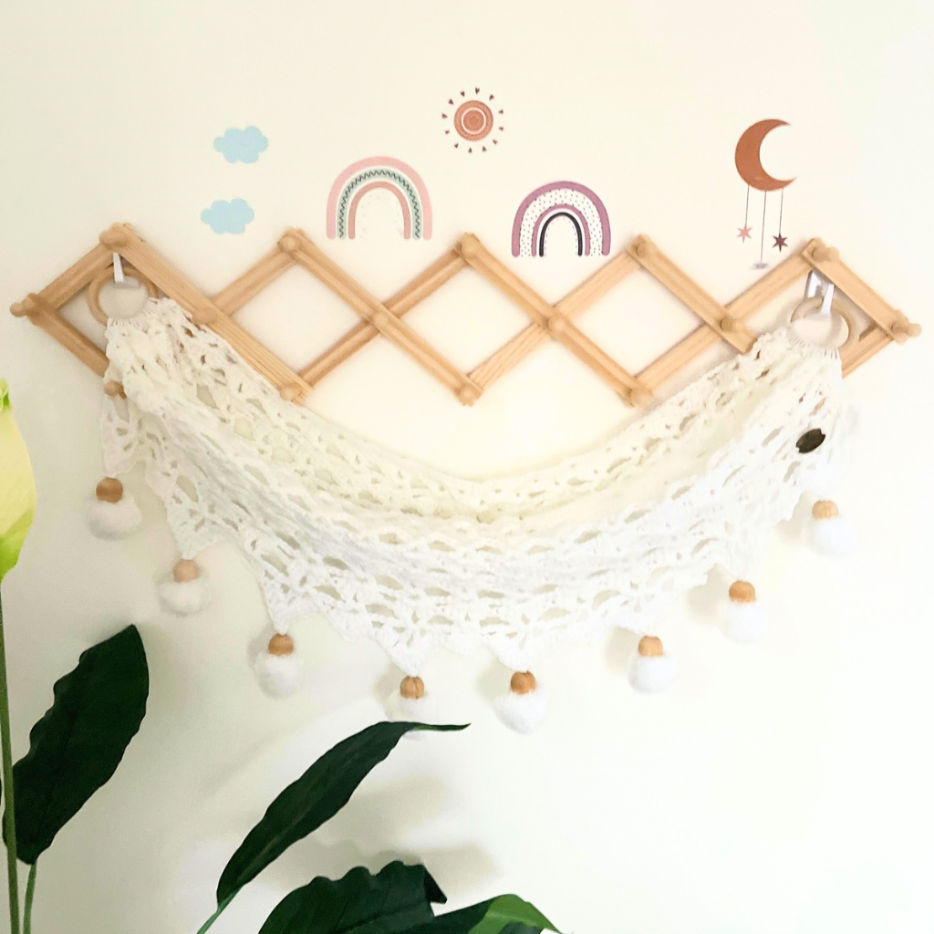 Crochet Toy Hammock - Soft Toy Storage Hammock - Kids Decor