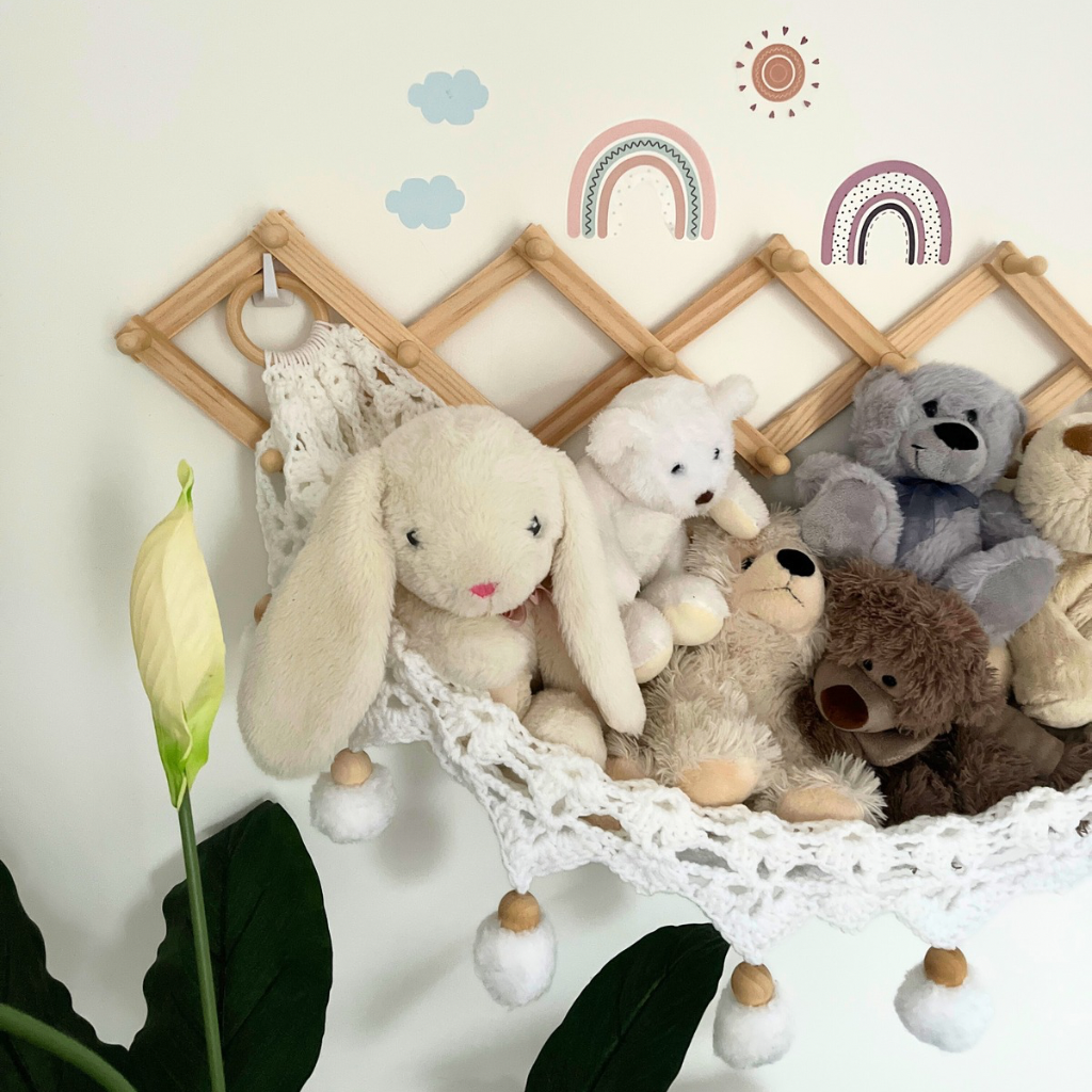 Crochet Toy Hammock - Soft Toy Storage Hammock - Kids Decor