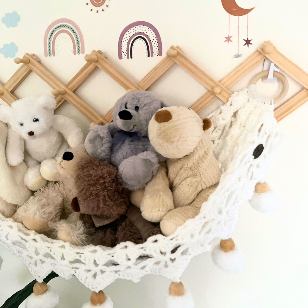Crochet Toy Hammock - Soft Toy Storage Hammock - Kids Decor