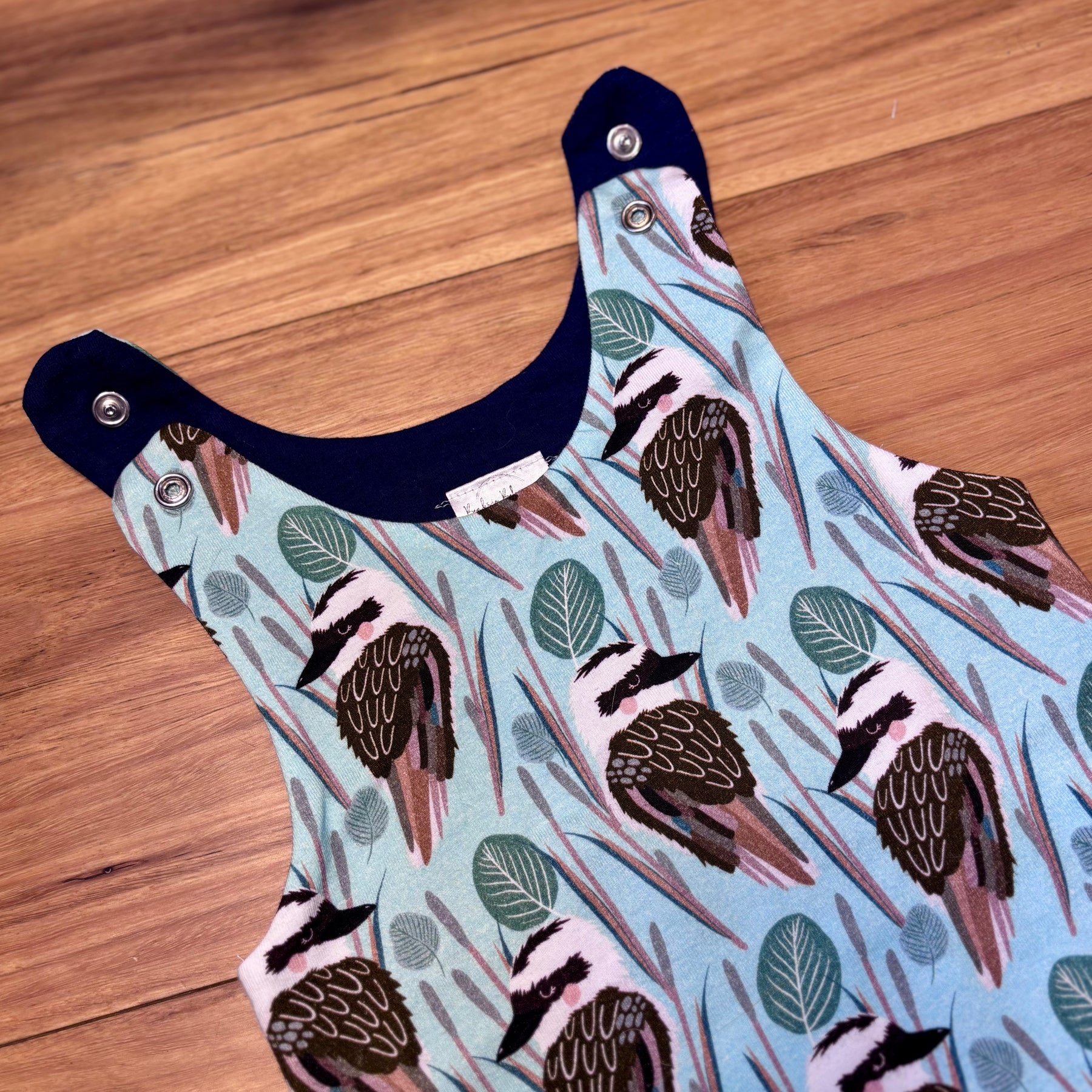 Baby Stretch Overalls - Blue Kookaburras