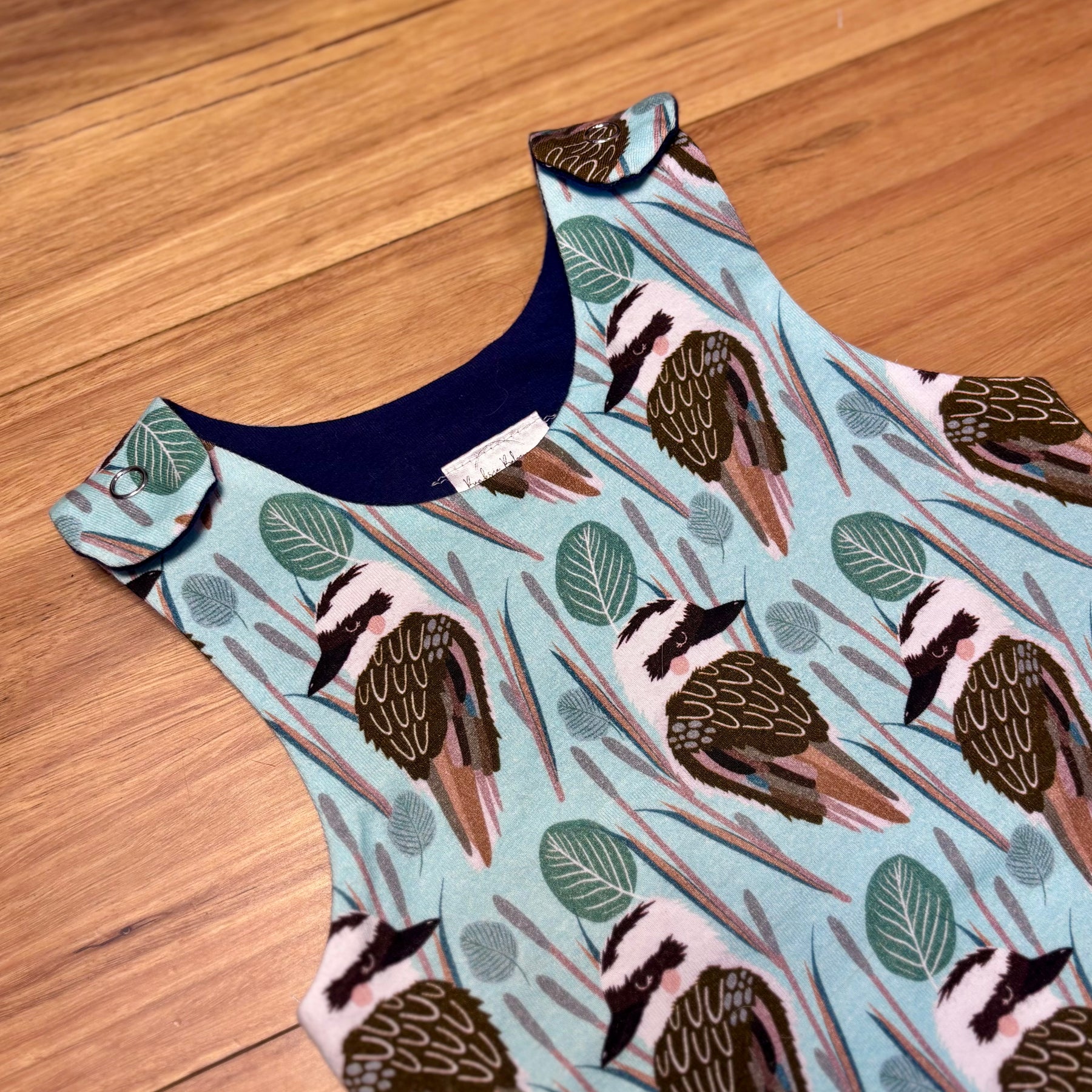 Baby Stretch Overalls - Blue Kookaburras