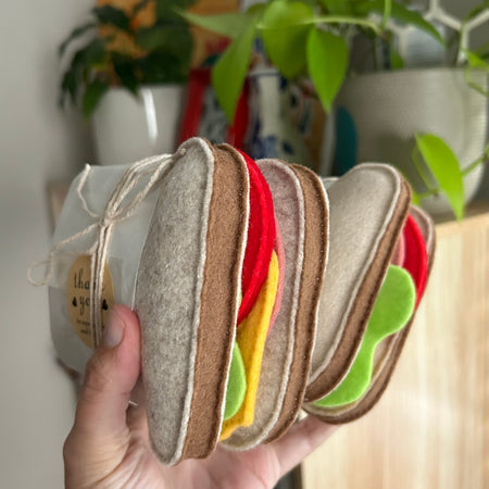 Sandwich play food, ham and cheese, play kitchen