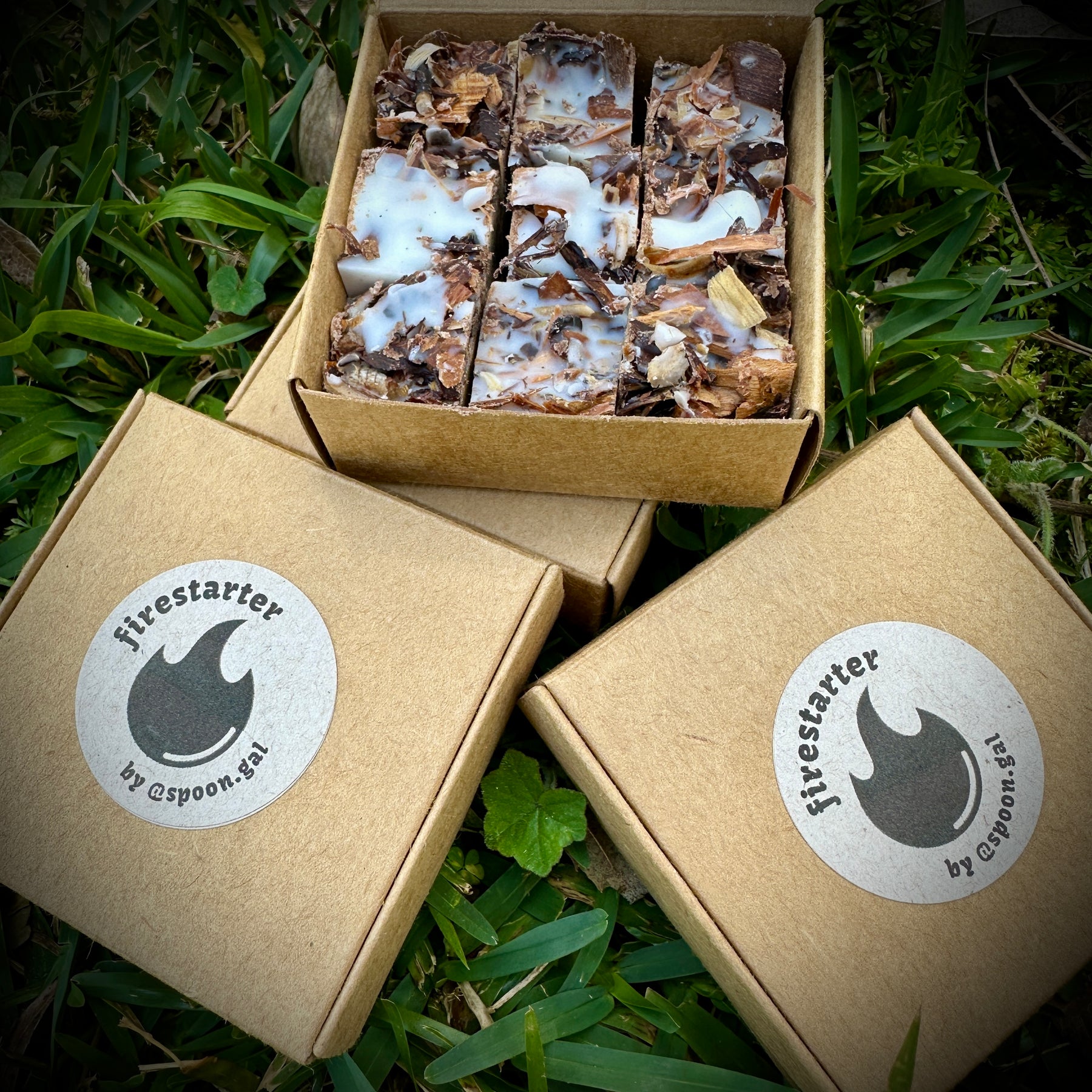 Firestarters - eco friendly, upcycled - pack of 9 - great gift idea!