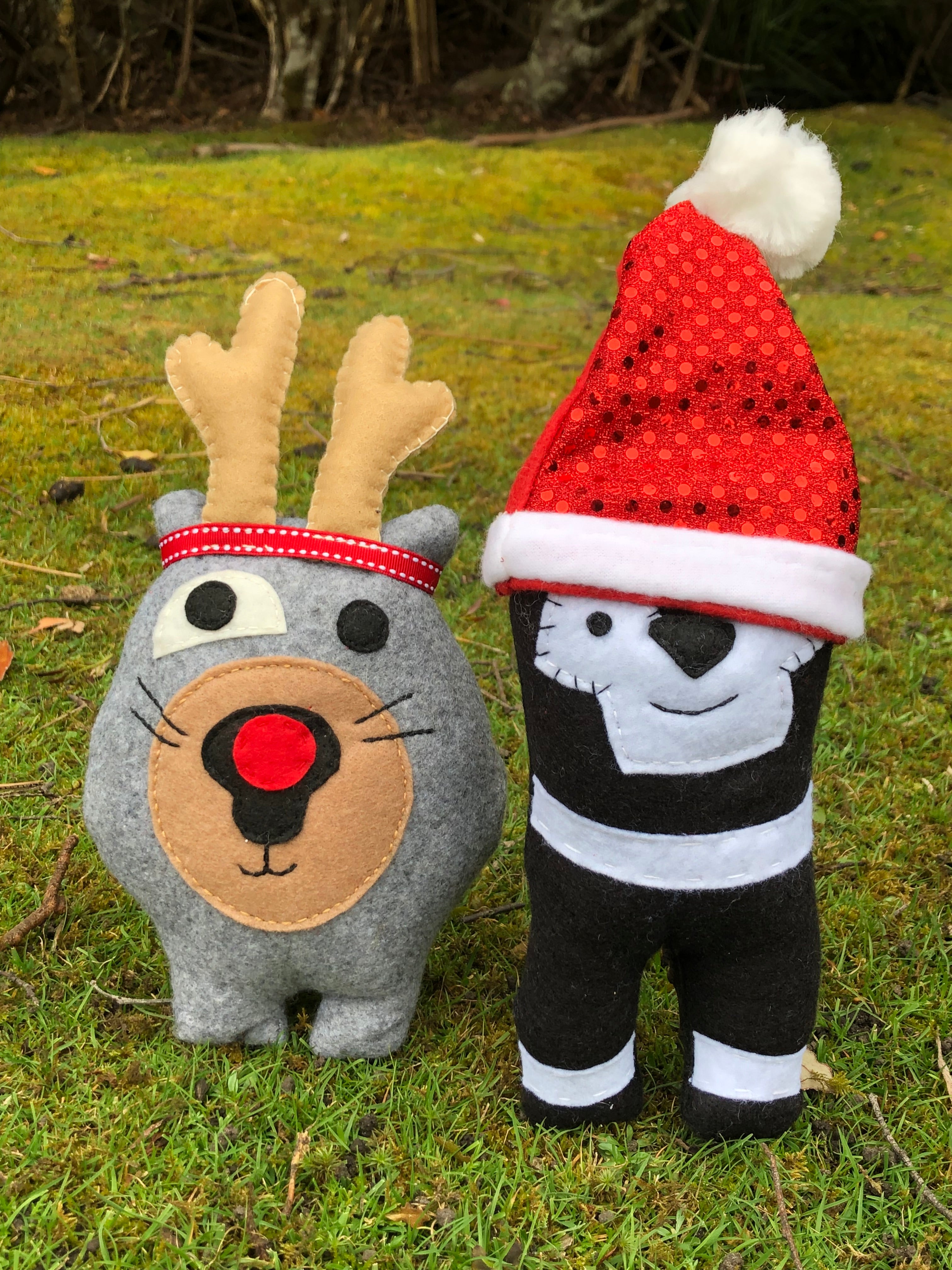 3 Christmas Friends soft toys set