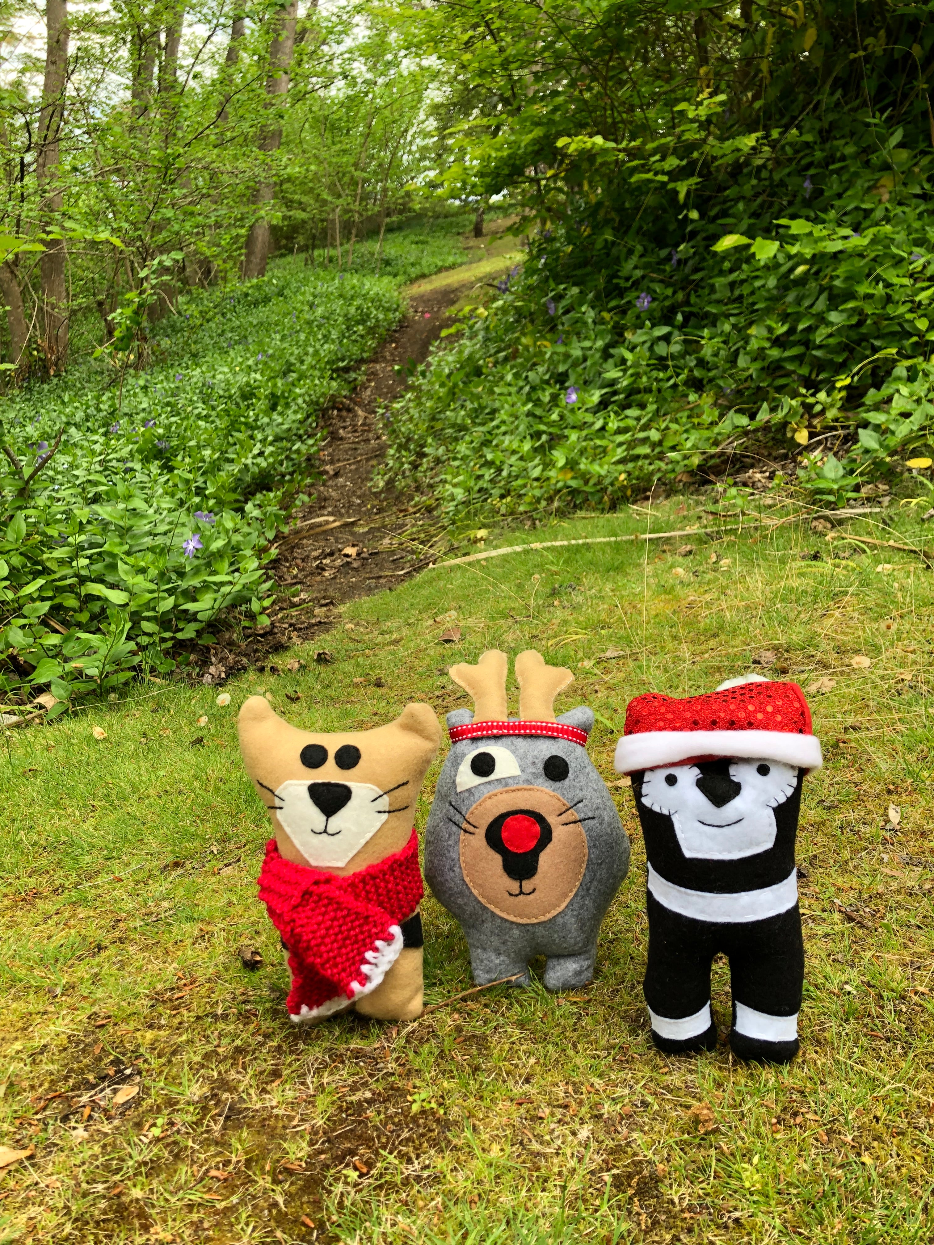 3 Christmas Friends soft toys set