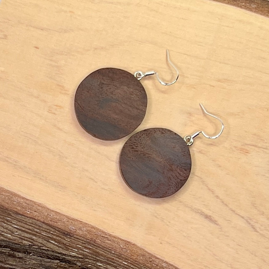 Wooden Earrings - Handmade Dangle Earrings One of a Kind Unique Earrings
