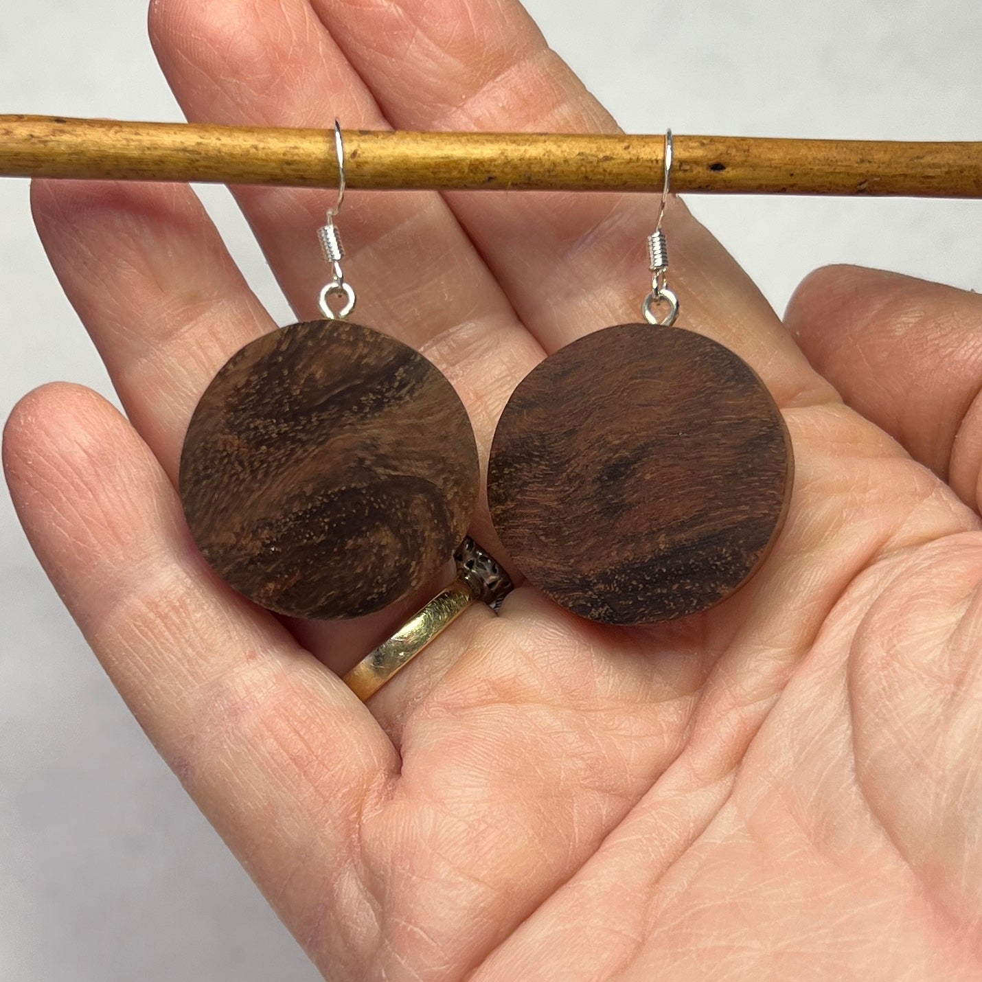 Wooden Earrings - Handmade Dangle Earrings One of a Kind Unique Earrings