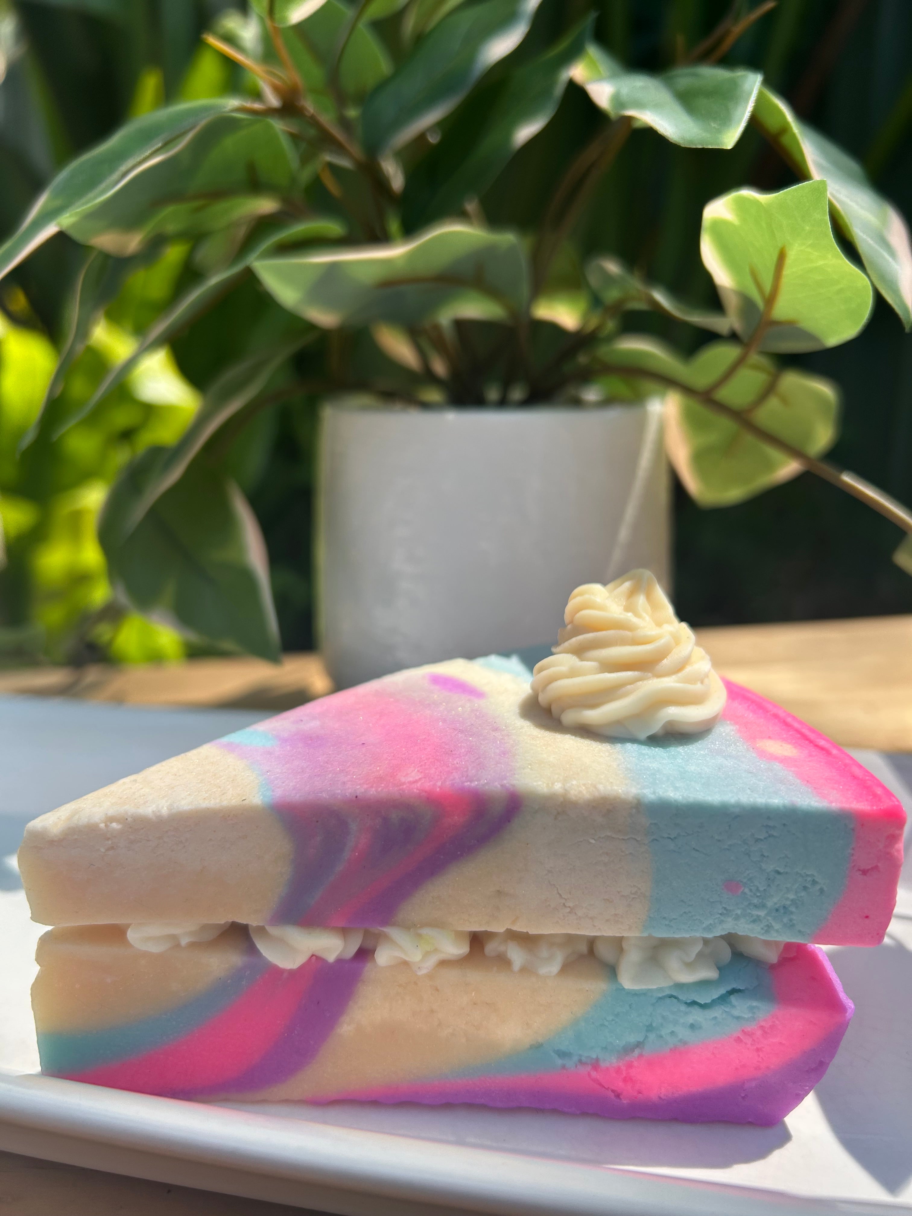 Handmade Birthday Soap Cake Slice | Natural Soap | Unique Gift