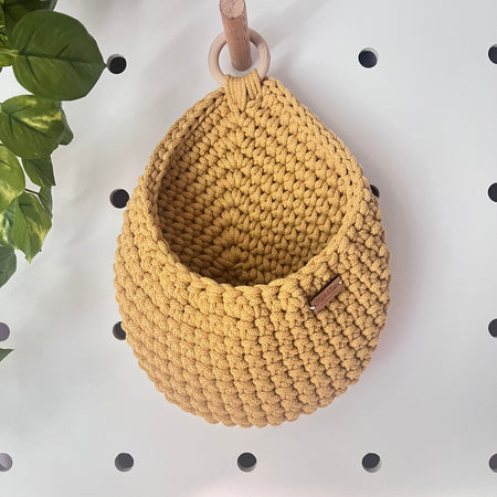 Handmade Hanging basket - colour Honey