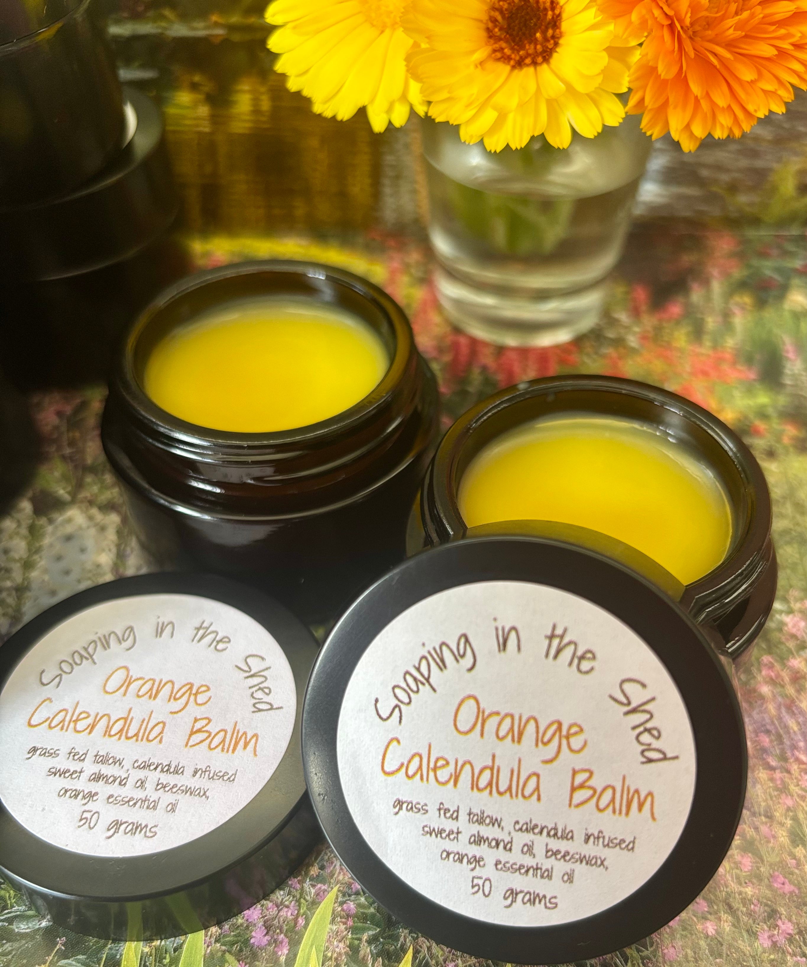Tallow Calendula Balm with Orange